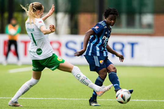 Hammarbys Ellen Wangerheim och Djurgårdens Portia Boakye