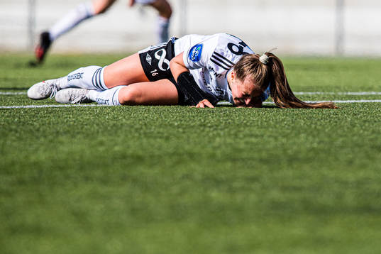 Matilde Alsaker Rogde of Rosenborg in pain
