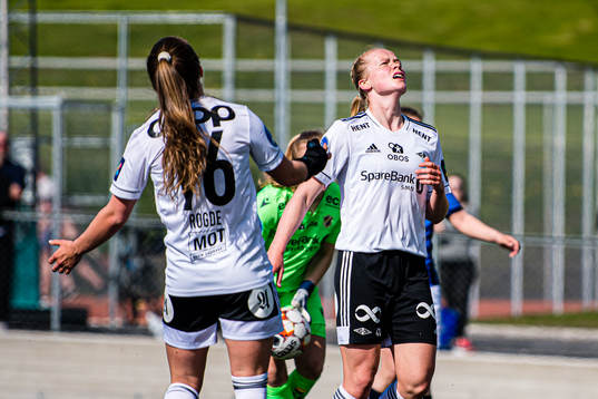 Julie Blakstad of Rosenborg reacts