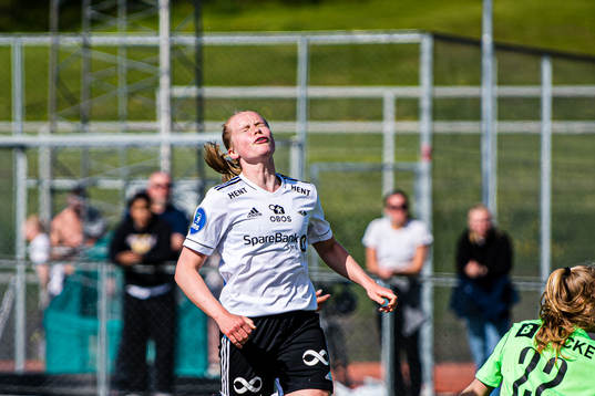Julie Blakstad of Rosenborg reacts