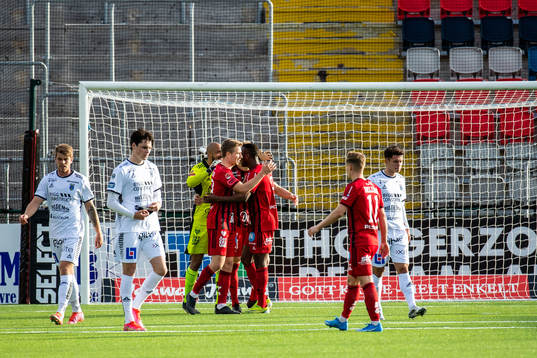 Östersunds spelare jublar
