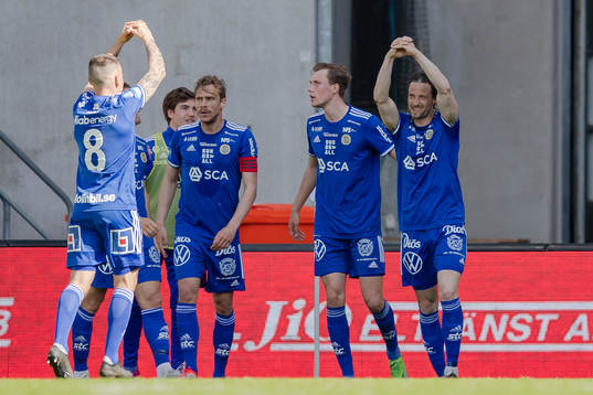 Sundsvalls Linus Hallenius jublar