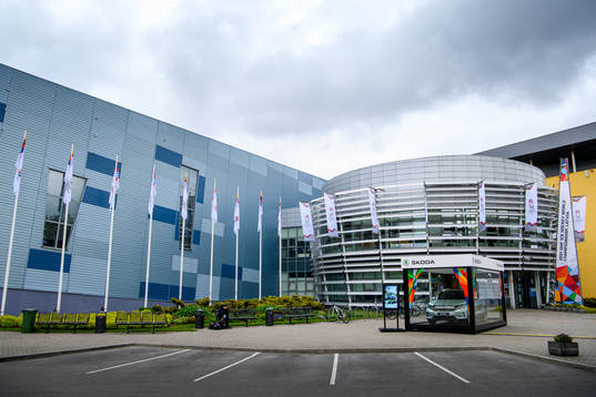 The entrance to the Olympic sports centre
