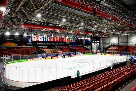 View from the stands inside Olympic sports centre