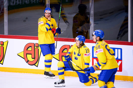 Isac Lundström, Marcus Sörensen and Victor Olofsson of