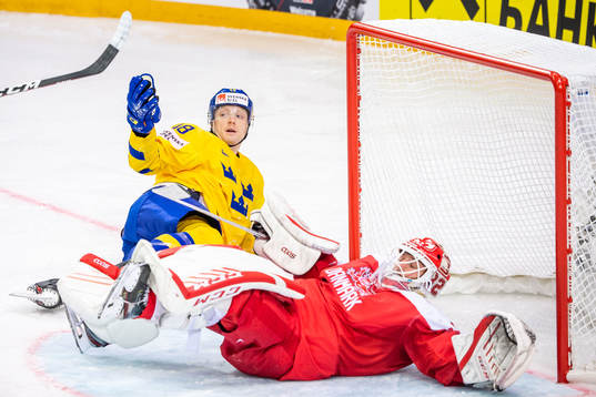Carl Klingberg of Sweden looks dejected and goalkeeper