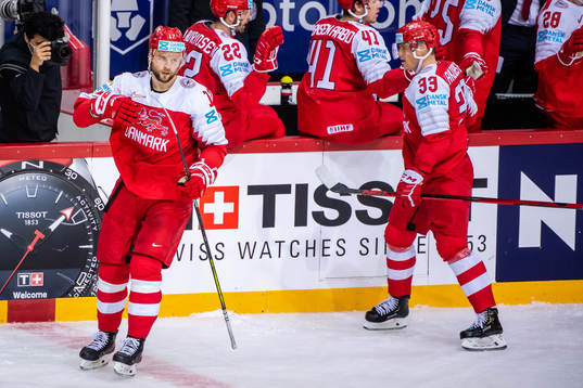 Nicklas Jensen of Denmark celebrates