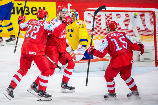 Nicklas Jensen of Denmark celebrates