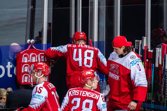 Nicholas Jensen of Denmark with an injury