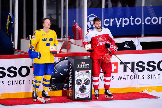 Carl Klingberg of Sweden and Nicklas Jensen of Denmark