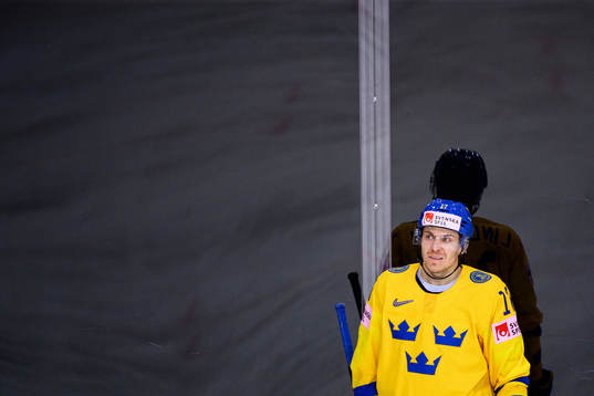 Pär Lindholm of Sweden looks dejected