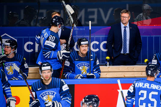 Marko Anttila and Jukka Jalonen, Head coach of Finland