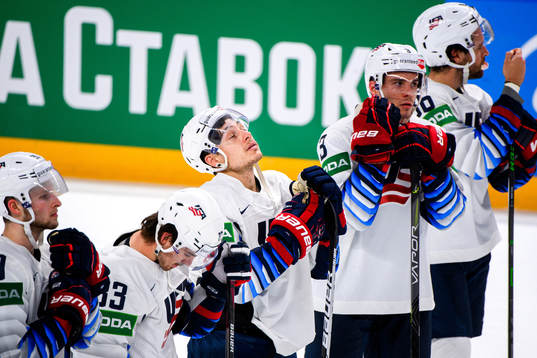 Trevor Moore of USA looks dejected