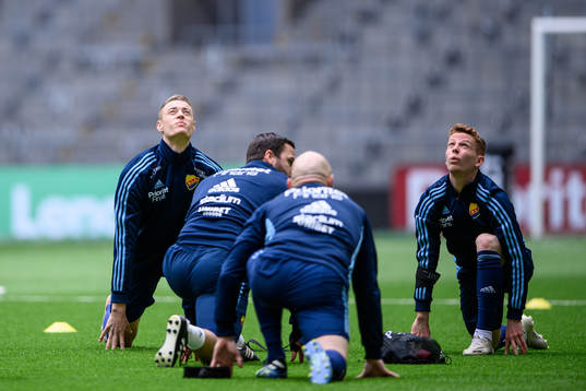 Djurgårdens Jesper Löfgren och Aslak Witry