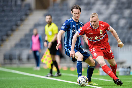 Djurgårdens Hjalmar Ekdal och IFK Göteborgs Kolbeinn