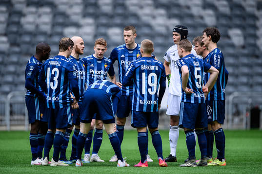 Djurgårdens spelare samlas