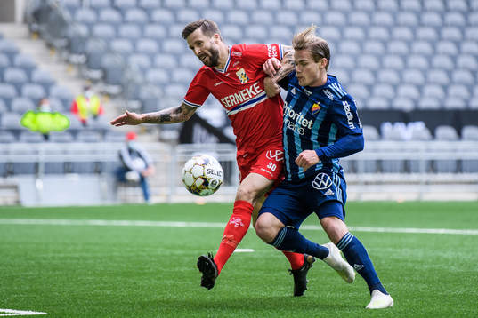 IFK Göteborgs Mattias Bjärsmyr och Djurgårdens Hampus