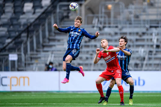 Djurgårdens Rasmus Schüller och Hjalmar Ekdal mot IFK