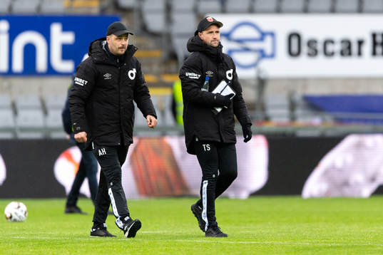 Degerfors tränare Andreas Holmberg och tränare Tobias