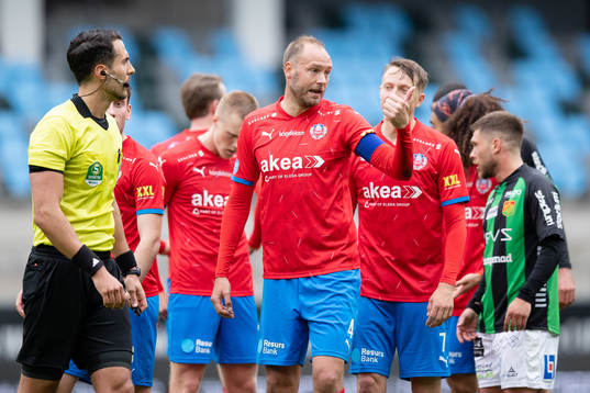 Domare Adi Aganovic och Helsingborgs Andreas Granqvist
