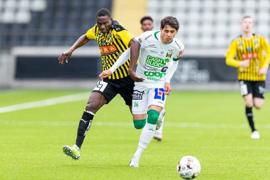 Häckens Godswill Ekpolo och Varbergs Jean Carlos De Brito