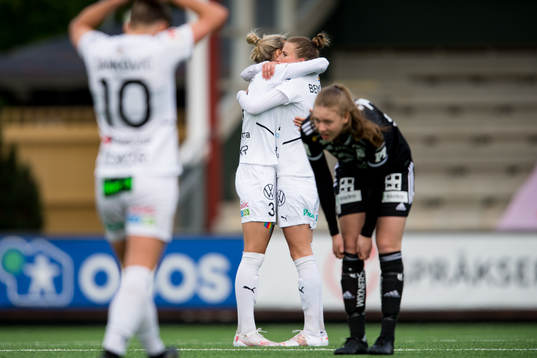 Rosengårds Nathalie Björn och Emma Berglund jublar