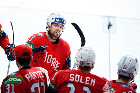 Mats Rosseli Olsen of Norway celebrates the 2-0 goal