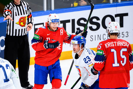 Mathias Trettenes of Norway celebrates the 3-0 goal