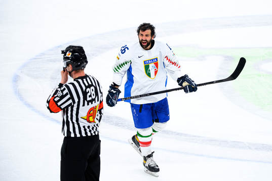 Angelo Miceli of Italy reacts