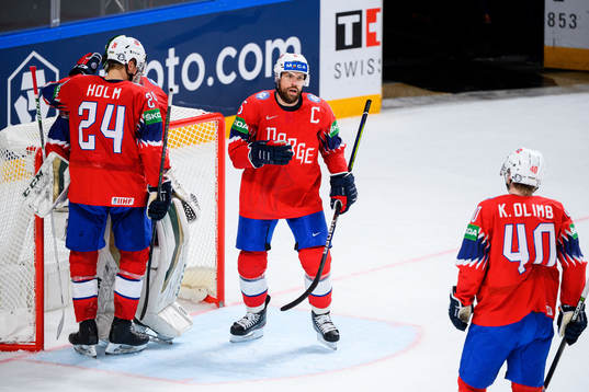 Jonas Holøs of Norway celebrates