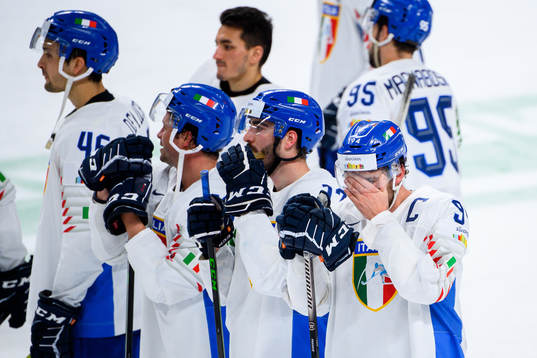 Daniel Frank of Italy looks dejected