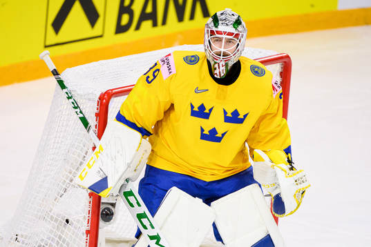Goalkeeper Adam Reideborn of Sweden