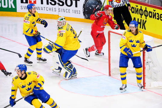 Lawrence Pilut , goalkeeper Adam Reideborn, Max Friberg and