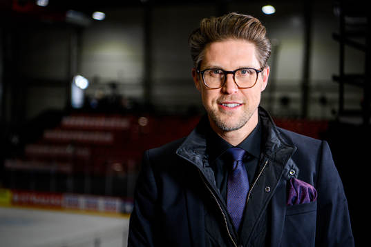 Jonas Andersson of Swedish broadcaster SVT poses for a