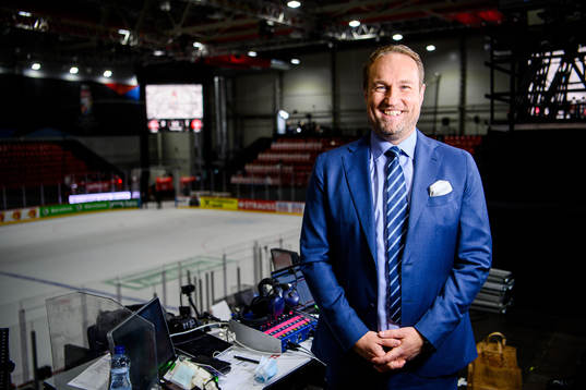 Chris Härenstam of Swedish broadcaster SVT poses for a