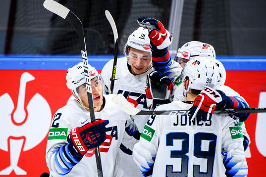 Bläddra bland fler bilder av 2021 IIHF Ice Hockey World Championship, Day 3, Canada - USA
