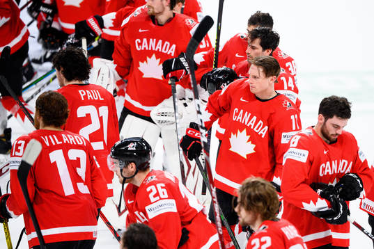 Jaret Anderson-Dolan of Canada looks dejected