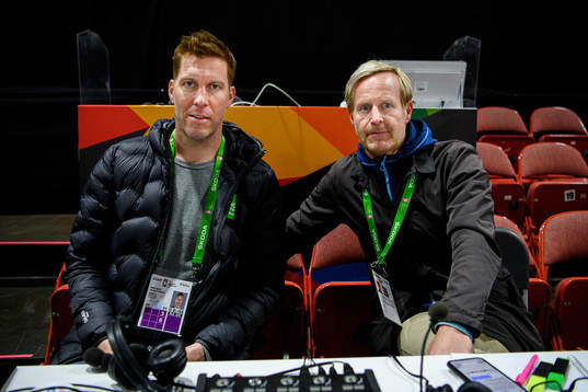 Per Eric Svartvadet and Magnus Wahlman of Swedish Radio