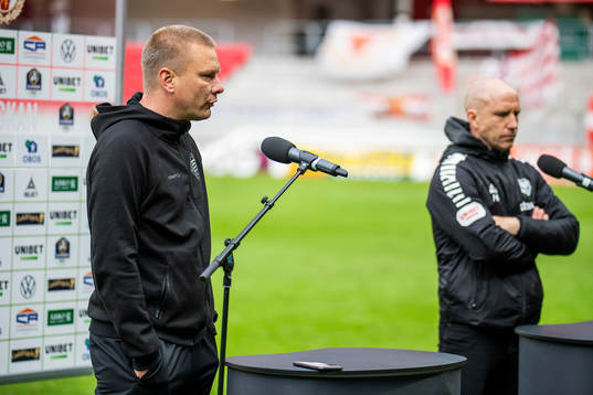 Hammarbys tränare Stefan Billborn och Kalmars tränare