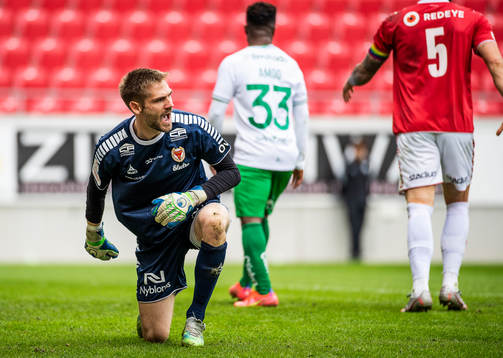 Kalmars målvakt Lucas Hägg Johansson