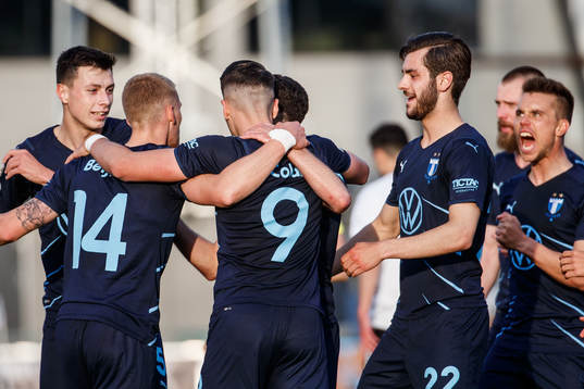Malmö FFs spelare jublar