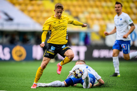 Elfsborgs Jacob Ondrejka och IFK Norrköpings Marco Lund