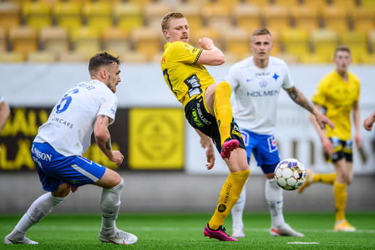 Elfsborgs Per Frick och IFK Norrköpings Linus Wahlqvist