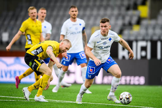 Elfsborgs Johan Larsson och IFK Norrköpings Viktor Agardius