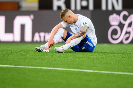 IFK Norrköpings Marco Lund Nielsen deppar