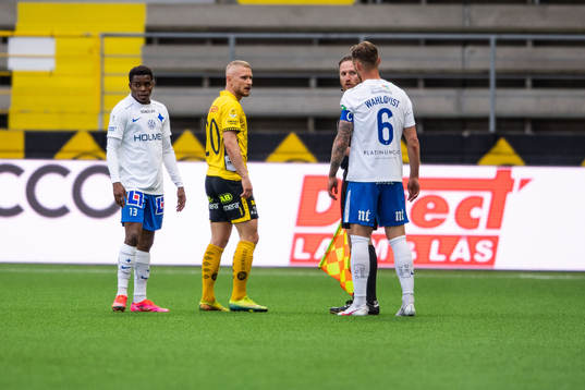 Elfsborgs Simon Strand och IFK Norrköpings Linus Wahlqvist