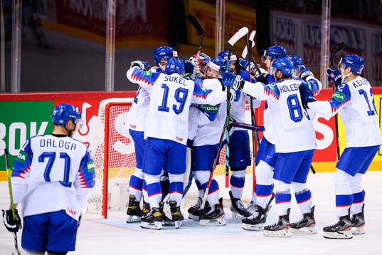 Players of Slovakia celebrate