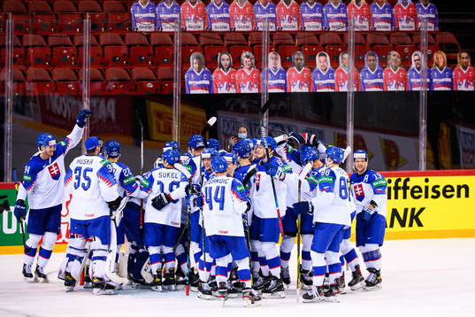 Players of Slovakia celebrate