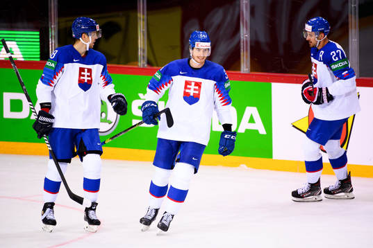 Martin Gernat, Peter Cehlarik and Marek Hrivik of Slovakia