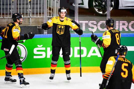 Stefan Loibl of Germany celebrates the 1-0 goal